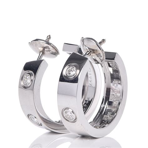 cartier mens earrings|Cartier 18k diamond earrings.